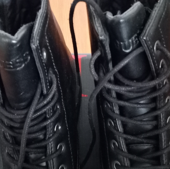 GUESS Locate Combat Boots in Black - Picture 2 of 5